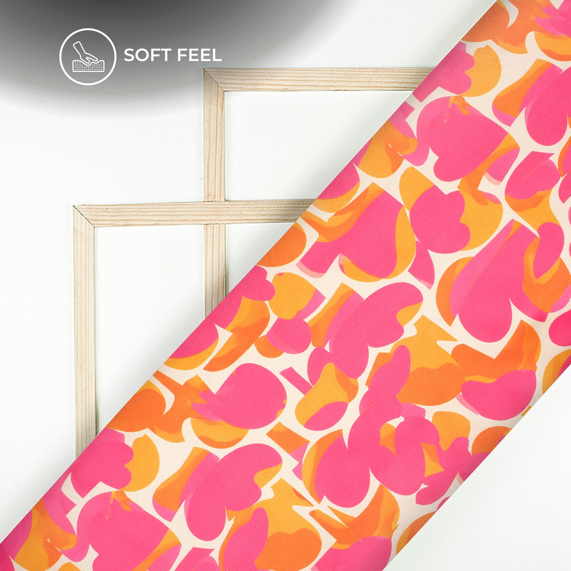 Pink Floral Japan Satin — view 1